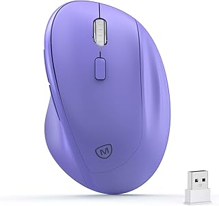 Descubre las Tendencias 2023: Micropack Ratón Inalámbrico Ergonómico Vertical en Morado – Comodidad y Silencio para Tu PC o Portátil