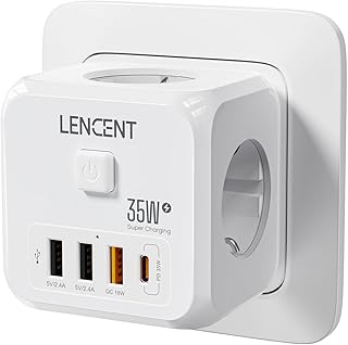 Descubre las Últimas Tendencias en Tecnología: LENCENT Enchufe USB Cubo PD35W – La Solución Perfecta para Cargar Múltiples Dispositivos en Casa y Oficina