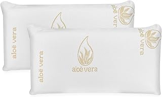 **Descubre la Almohada Viscoelástica Visco Aloe Vera: Máximo Confort y Propiedades Antiestrés en 2 Unidades | Accesorios Recomendados para un Sueño Reparador**