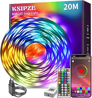 Transforma Tu Espacio: 10 Usos Creativos de las Luces LED KSIPZE de 20M con Sincronización Musical y Control APP