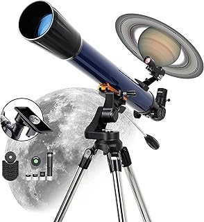 Analiza el Universo: ESSLNB Telescopio 70070 – Potencia Tu Observación Astronómica con Adaptador de Teléfono y Trípode de Acero Inoxidable