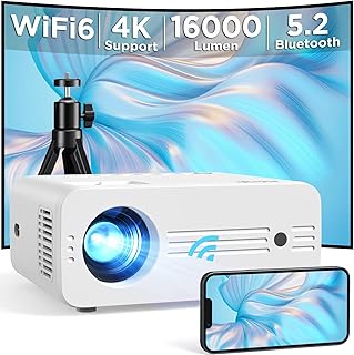 ¡Descubre las Sorprendentes Curiosidades del Proyector Portátil WiFi6 de 16000 Lumens! Ideal para Cine en Casa con Conexión a iOS, Android y Más