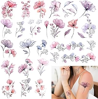 Descubre las Impresionantes Opiniones de Usuarios sobre los Tatuajes Temporales Jeffdad: ¡Pétalos de Flores Acuarela que Transforman tu Estilo!