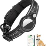 Personaliza la Seguridad de tu Mascota: Collar Ajustable para Perros con Soporte AirTag y Elementos Reflectantes – Ideal para Perros Pequeños y Medianos