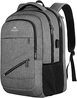 Analiza la MATEIN Mochila Portátil de 17 Pulgadas: La Solución Ideal para Trabajo y Viaje con Carga USB y Antirrobo