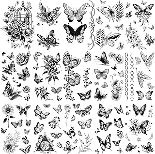 **Evita Estos Errores al Comprar Acevegue 20 Hojas de Tatuajes Temporales de Mariposas Negras: Guía para Elegir los Mejores Tatuajes 3D Realistas**