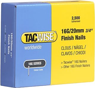 **Curiosidades que no sabías sobre los clavos de acabado: Descubre el Tacwise 0665 Galvanizados Tipo 16G / 20 mm (Pack de 2500)**