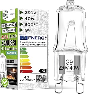 Reduzca el Impacto Ambiental: Descubra la Eficiencia de la Bombilla Halógena G9 para Horno 40W de ONIX TECH para AEG y Electrolux