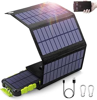 Potencia tu Aventura: Panel Solar de 8W con Banco de Energía de 20000mAh – Cargador Solar Impermeable Compatible con Smartphones